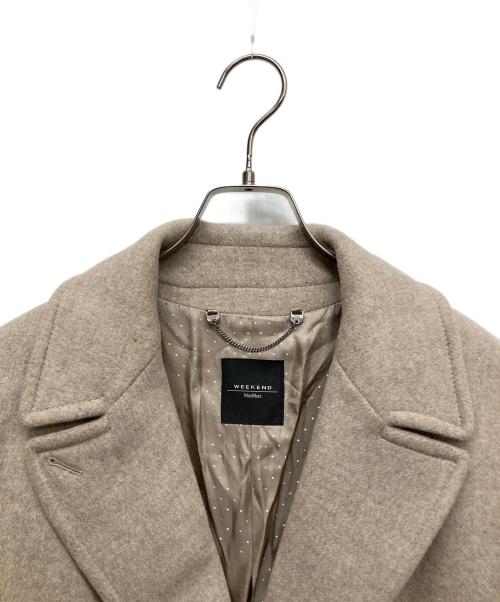 WEEKEND Max Mara（ウィークエンド マックスマーラ）Weekend Max Mara (ウィークエンド マックスマーラ) ワイドカラーウールコート ベージュ サイズ:42の古着・服飾アイテム