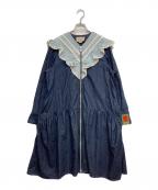 GUCCIグッチ）の古着「Lace-trimmed denim dress」｜インディゴ