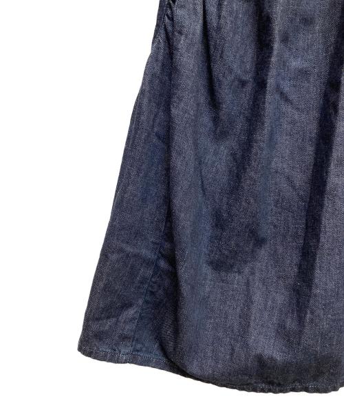 GUCCI（グッチ）GUCCI (グッチ) Lace-trimmed denim dress インディゴ サイズ:40の古着・服飾アイテム