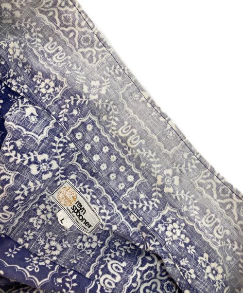 reyn spooner（レイン スプナー）reyn spooner (レイン スプナー) オープンカラーシャツ ホワイト×インディゴ サイズ:Lの古着・服飾アイテム