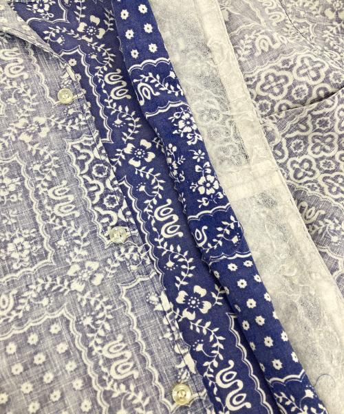 reyn spooner（レイン スプナー）reyn spooner (レイン スプナー) オープンカラーシャツ ホワイト×インディゴ サイズ:Lの古着・服飾アイテム