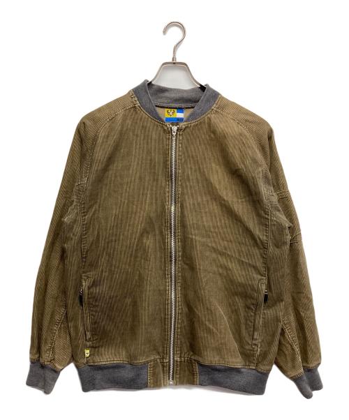 MACKDADDY（マックダディ）MACKDADDY (マックダディ) コーディロイジップアップブルゾン グレー×オリーブ サイズ:不明の古着・服飾アイテム