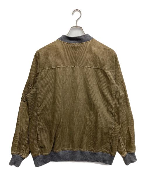 MACKDADDY（マックダディ）MACKDADDY (マックダディ) コーディロイジップアップブルゾン グレー×オリーブ サイズ:不明の古着・服飾アイテム