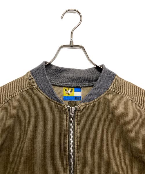MACKDADDY（マックダディ）MACKDADDY (マックダディ) コーディロイジップアップブルゾン グレー×オリーブ サイズ:不明の古着・服飾アイテム