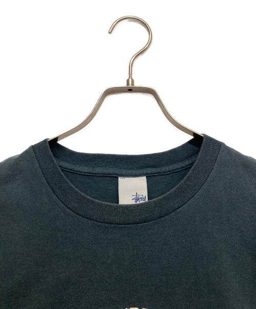 stussy（ステューシー）stussy (ステューシー) SSリンクモノグラムプリントTシャツ ホワイト×ブラック サイズ:Lの古着・服飾アイテム