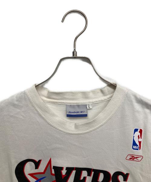 REEBOK（リーボック）REEBOK (リーボック) プリントTシャツ レッド×ホワイト サイズ:Lの古着・服飾アイテム