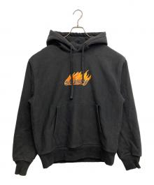 stussy（ステューシー）の古着「Flames Hoodie」｜ブラック