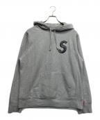 SUPREMEシュプリーム）の古着「S LOGO HOODED SWEATSHIRT」｜ブラック×ライトグレー