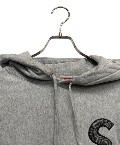 SUPREME（シュプリーム）SUPREME (シュプリーム) S LOGO HOODED SWEATSHIRT ブラック×ライトグレー サイズ:Ｍの古着・服飾アイテム