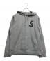 SUPREME（シュプリーム）の古着「S LOGO HOODED SWEATSHIRT」｜ブラック×ライトグレー