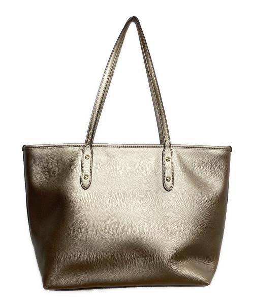 COACH（コーチ）COACH (コーチ) レザートートバッグ ゴールドの古着・服飾アイテム