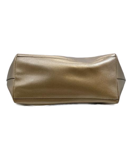 COACH（コーチ）COACH (コーチ) レザートートバッグ ゴールドの古着・服飾アイテム