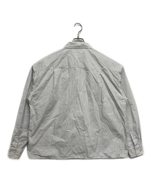 Gymphlex（ジムフレックス）Gymphlex (ジムフレックス) コットンタイプライター ジップアップシャツ ホワイト サイズ:Mの古着・服飾アイテム
