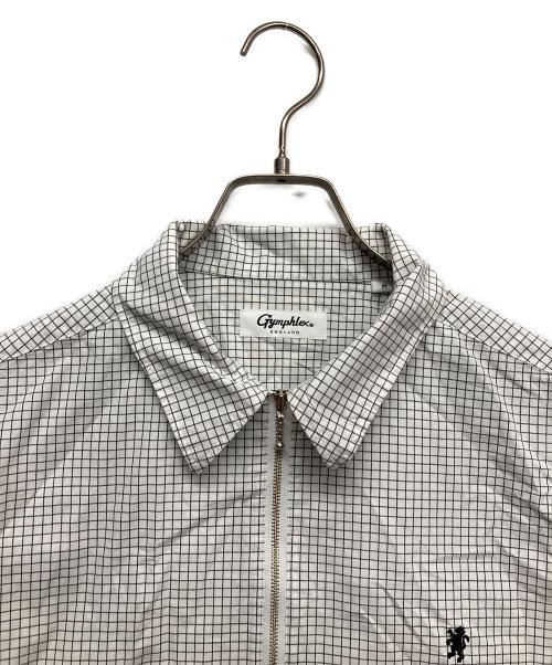 Gymphlex（ジムフレックス）Gymphlex (ジムフレックス) コットンタイプライター ジップアップシャツ ホワイト サイズ:Mの古着・服飾アイテム