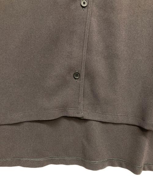 DES PRES（デ プレ）DES PRES (デ プレ) ジャージーライクジョーゼット パイピングブラウス グレー サイズ:Fの古着・服飾アイテム