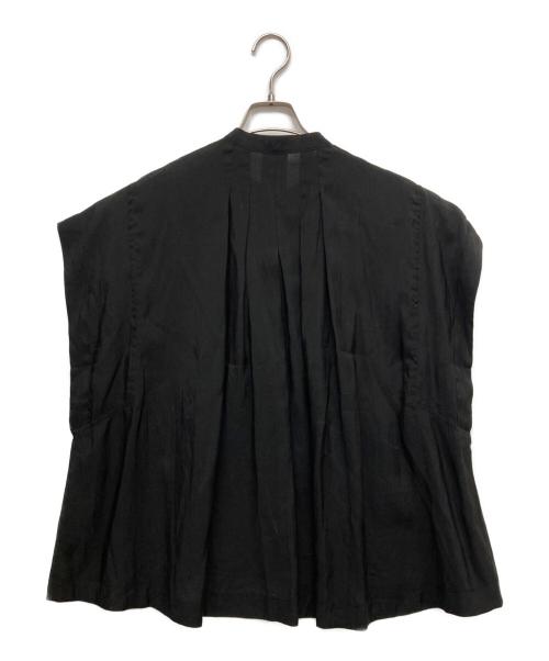 BEARDSLEY（ビアズリー）BEARDSLEY (ビアズリー) パール釦フレンチブラウス ブラック サイズ:Fの古着・服飾アイテム