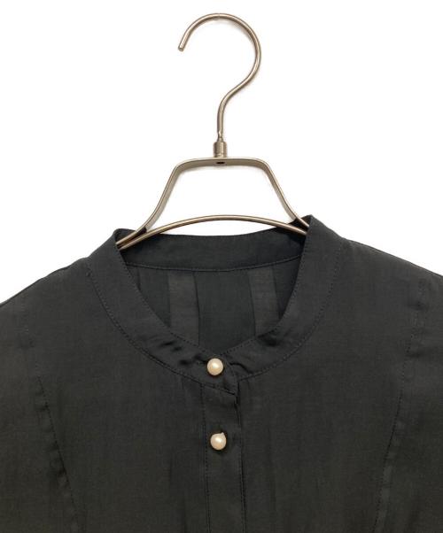 BEARDSLEY（ビアズリー）BEARDSLEY (ビアズリー) パール釦フレンチブラウス ブラック サイズ:Fの古着・服飾アイテム