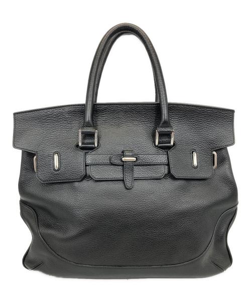 PELLE MORBIDA（ペッレモルビダ）PELLE MORBIDA (ペッレモルビダ) フラップボストンバッグ ブラックの古着・服飾アイテム