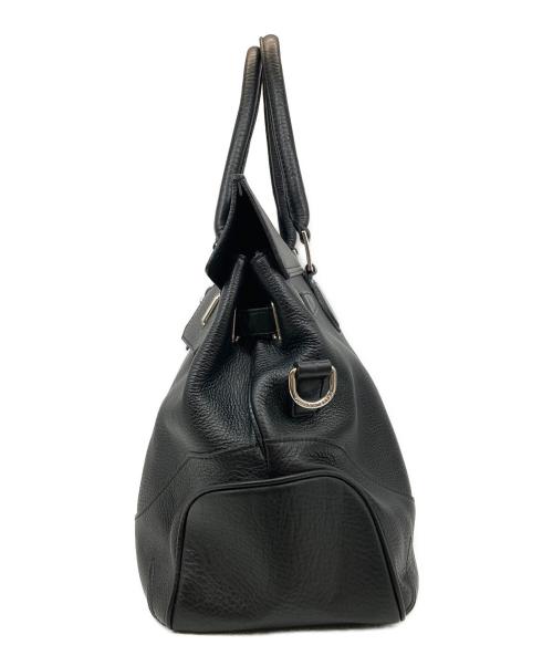 PELLE MORBIDA（ペッレモルビダ）PELLE MORBIDA (ペッレモルビダ) フラップボストンバッグ ブラックの古着・服飾アイテム