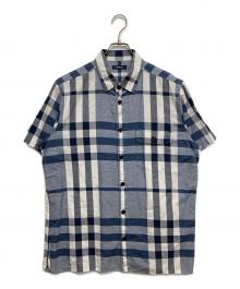 BURBERRY LONDON（バーバリーロンドン）の古着「オーバーサイズS/Sシャツ」｜ブルー