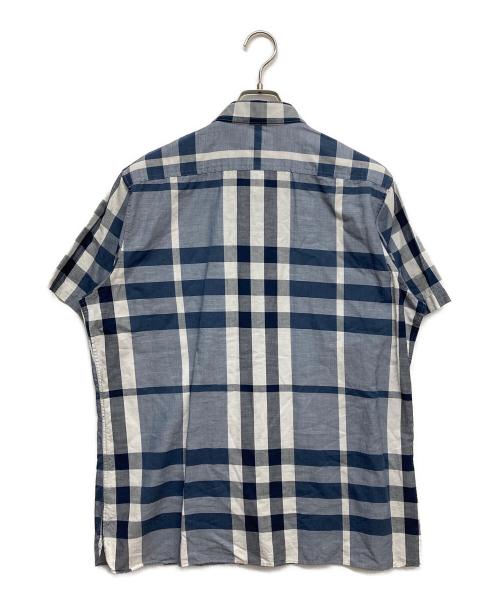BURBERRY LONDON（バーバリーロンドン）BURBERRY LONDON (バーバリーロンドン) オーバーサイズS/Sシャツ ブルー サイズ:LLの古着・服飾アイテム
