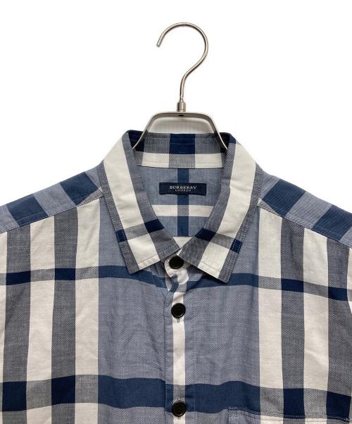 BURBERRY LONDON（バーバリーロンドン）BURBERRY LONDON (バーバリーロンドン) オーバーサイズS/Sシャツ ブルー サイズ:LLの古着・服飾アイテム