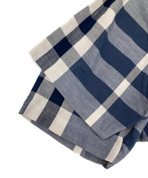 BURBERRY LONDON（バーバリーロンドン）BURBERRY LONDON (バーバリーロンドン) オーバーサイズS/Sシャツ ブルー サイズ:LLの古着・服飾アイテム
