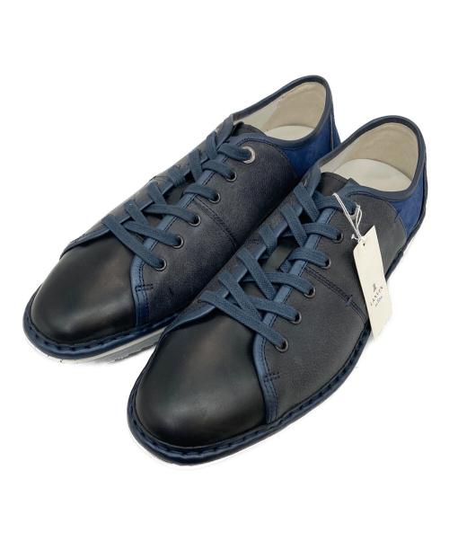 LANVIN en Bleu（ランバンオンブルー）LANVIN en Bleu (ランバンオンブルー) レザー切り替えシューズ ネイビー サイズ:25の古着・服飾アイテム
