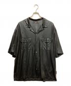 Vaporizeヴェイパライズ）の古着「Lame Open Shirt」｜ブラック