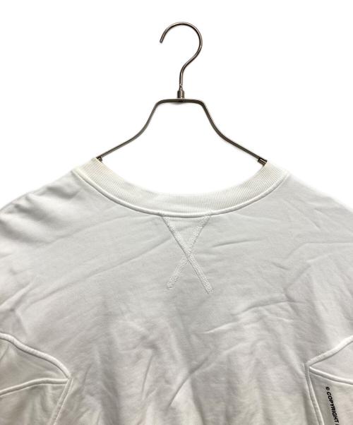 DIESEL（ディーゼル）DIESEL (ディーゼル) ショートレングスクルーネックスウェット ホワイト サイズ:Sの古着・服飾アイテム
