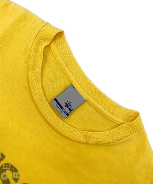 stussy（ステューシー）stussy (ステューシー) モノグラムTシャツ イエロー サイズ:Lの古着・服飾アイテム