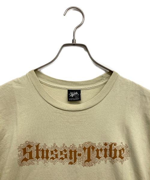 stussy（ステューシー）stussy (ステューシー) プリントTシャツ ベージュ サイズ:Lの古着・服飾アイテム