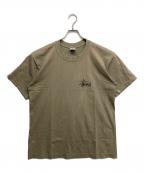 stussyステューシー）の古着「WORLD TOUR プリントTシャツ」｜ベージュ