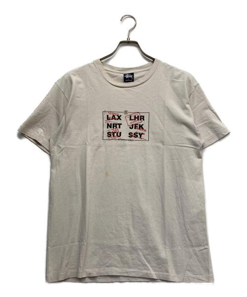 stussy（ステューシー）stussy (ステューシー) プリントTシャツ ベージュ サイズ:Lの古着・服飾アイテム