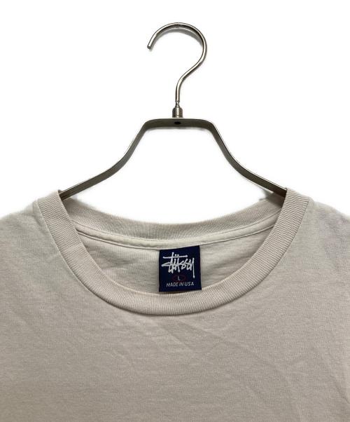 stussy（ステューシー）stussy (ステューシー) プリントTシャツ ベージュ サイズ:Lの古着・服飾アイテム