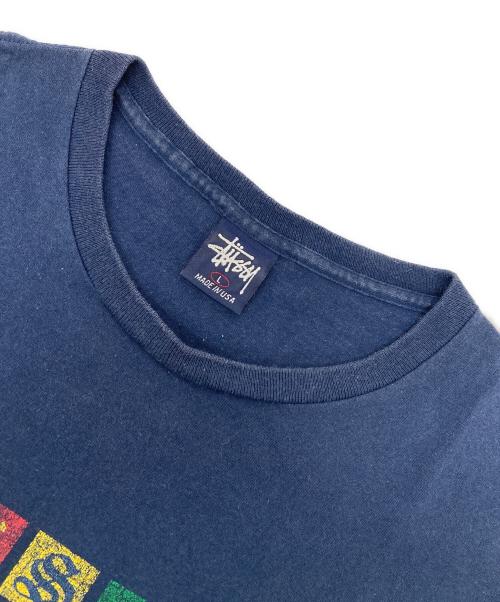 stussy（ステューシー）stussy (ステューシー) VARIOUS  LOGO TEE ネイビー サイズ:Lの古着・服飾アイテム