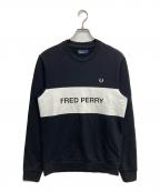 FRED PERRYフレッドペリー）の古着「クルーネックスウェット」｜ブラック