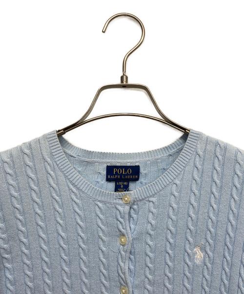 POLO RALPH LAUREN（ポロ・ラルフローレン）POLO RALPH LAUREN (ポロ・ラルフローレン) ニットカーディガン スカイブルー サイズ:Lの古着・服飾アイテム