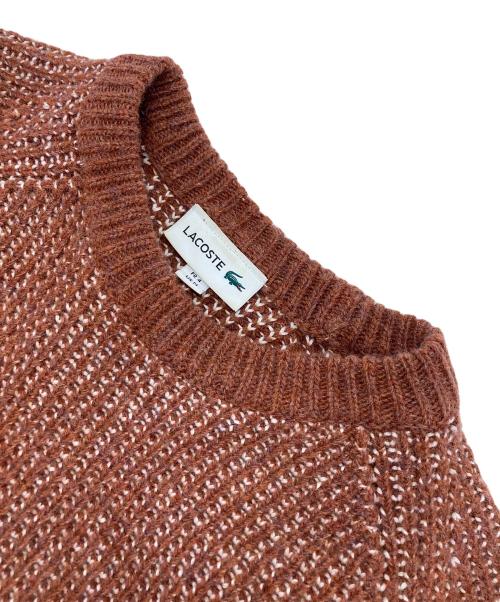 LACOSTE（ラコステ）LACOSTE (ラコステ) クルーネックニット ブラウン サイズ:Mの古着・服飾アイテム