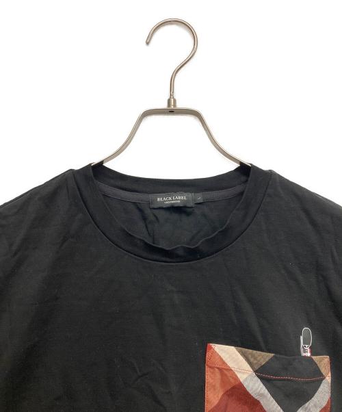 BLACK LABEL CRESTBRIDGE（ブラックレーベル クレストブリッジ）BLACK LABEL CRESTBRIDGE (ブラックレーベル クレストブリッジ) ポケットTシャツ ブラック サイズ:Lの古着・服飾アイテム