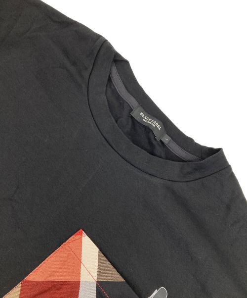 BLACK LABEL CRESTBRIDGE（ブラックレーベル クレストブリッジ）BLACK LABEL CRESTBRIDGE (ブラックレーベル クレストブリッジ) ポケットTシャツ ブラック サイズ:Lの古着・服飾アイテム