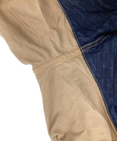 KOJIMA GENES（コジマジーンズ）KOJIMA GENES (コジマジーンズ) ドッキングデニムパンツ ブルー×ベージュ サイズ:W40の古着・服飾アイテム