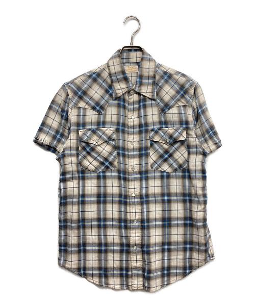 LEE（リー）LEE (リー) ウエスタンチェックS/Sシャツ グレー サイズ:Mの古着・服飾アイテム