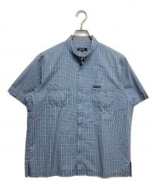 BURBERRY BLACK LABEL（バーバリーブラックレーベル）の古着「フルジップシャツ」｜ブルー