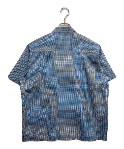 BURBERRY BLACK LABEL（バーバリーブラックレーベル）BURBERRY BLACK LABEL (バーバリーブラックレーベル) フルジップシャツ ブルー サイズ:3の古着・服飾アイテム
