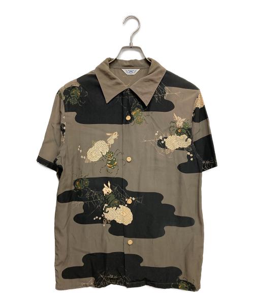 CHIKIRIYA（チキリヤ）CHIKIRIYA (チキリヤ) レーヨンS/Sシャツ ブラウン サイズ:無しの古着・服飾アイテム