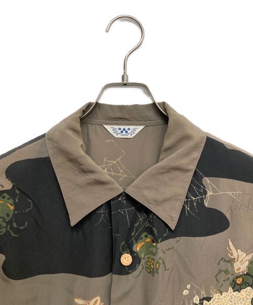 CHIKIRIYA（チキリヤ）CHIKIRIYA (チキリヤ) レーヨンS/Sシャツ ブラウン サイズ:無しの古着・服飾アイテム