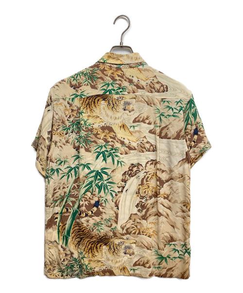Sun Surf（サンサーフ）Sun Surf (サンサーフ) タイガープリントアロハシャツ ベージュ サイズ:Sの古着・服飾アイテム