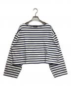 Le minor×TOMORROW LANDルミノア×トゥモローランド）の古着「別注ボーダーカットソー」｜ネイビー×アイボリー