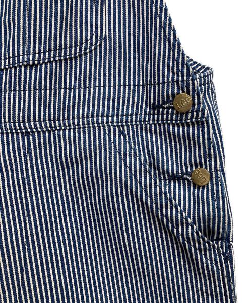 LEE（リー）LEE (リー) テーパードオーバーオール ホワイト×インディゴ サイズ:Mの古着・服飾アイテム
